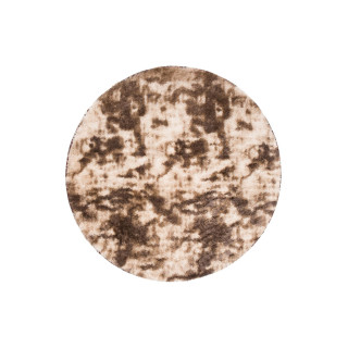 Shaggy okrúhly koberec hnedej farby