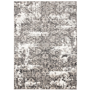 Tmavosivý koberec s moderným vzorom