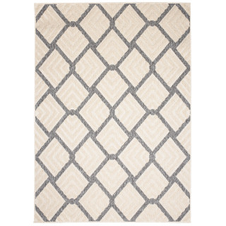 Vzorovaný koberec krémovej farby