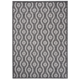 Tmavosivý koberec s 3D efektom