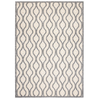 Koberec s 3D efektom v krémovej farbe