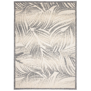 Krémový koberec s rastlinným motívom