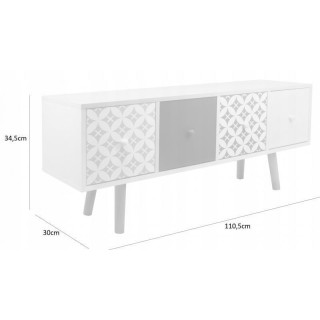 Retro komoda so štyrmi zásuvkami