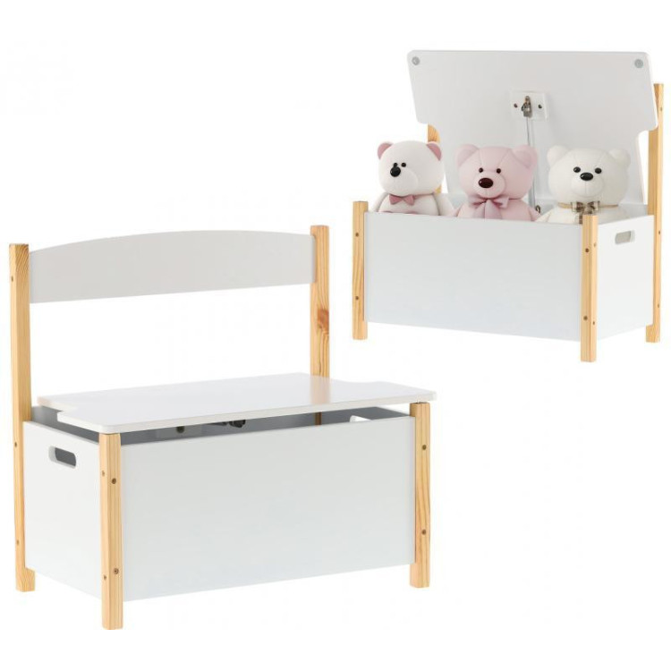 Biela skrinka na hračky