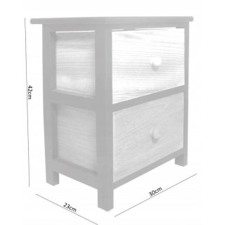 Retro komoda s dvomi zásuvkami