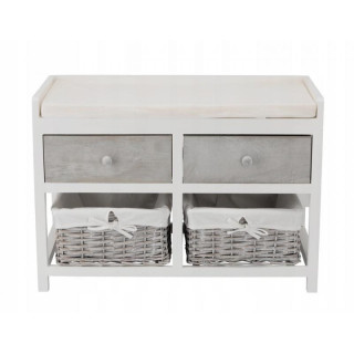 Sivá komoda s lavičkou