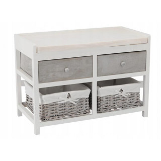 Sivá komoda s lavičkou