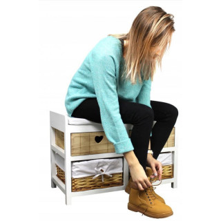 Sivá komoda s lavičkou