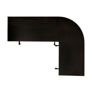 Rohový herný stôl v čiernej farbe