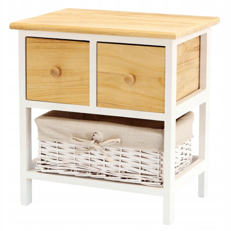 Drevená komoda s tromi zásuvkami