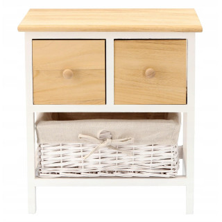 Drevená komoda s tromi zásuvkami