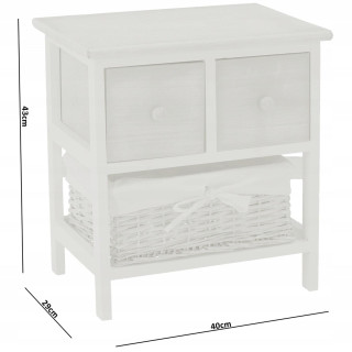 Drevená komoda s tromi zásuvkami