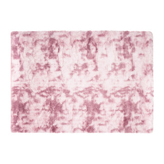 Shaggy ružový koberec so vzorom