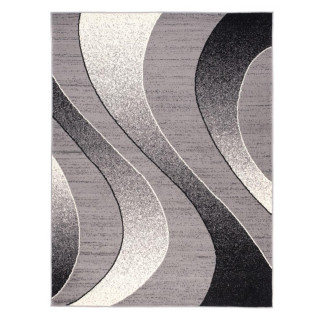 Sivý vzorovaný koberec