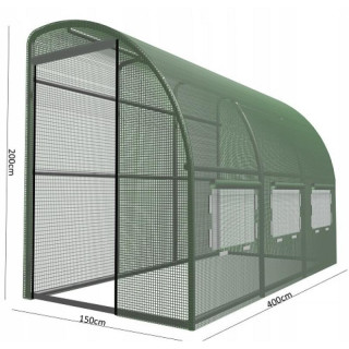 Polovičný záhradný fóliovník 4x1,5x2 m