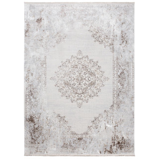 Krémový koberec so vzorom