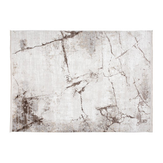 Koberec so vzorom v krémovej farbe