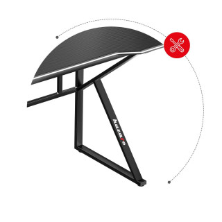 Čierny herný stôl Huzaro HERO 1.6 BLACK