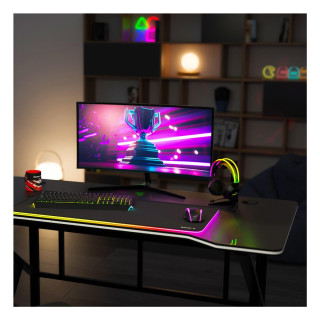 Čierny herný stôl Huzaro HERO 1.6 BLACK