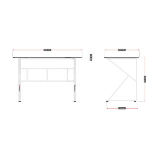 Herný biely stôl Huzaro HERO 1.6 WHITE