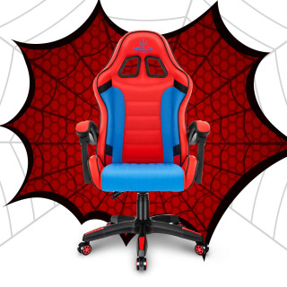 Detské herné kreslo HELL´S CHAIR červeno-modrej farby