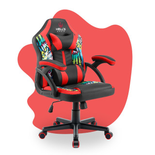 Detské čierno-červené herné kreslo HELL´S CHAIR