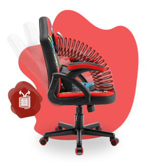 Detské čierno-červené herné kreslo HELL´S CHAIR