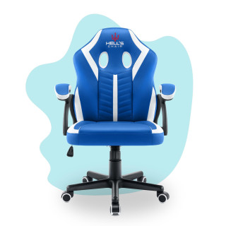 Modro-biele herné kreslo HELL´S CHAIR pre deti