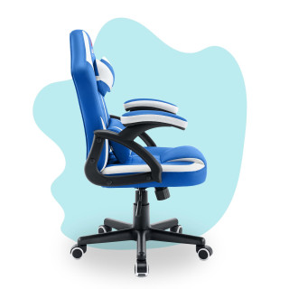Modro-biele herné kreslo HELL´S CHAIR pre deti