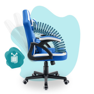 Modro-biele herné kreslo HELL´S CHAIR pre deti