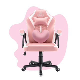 Herné ružovo-biele kreslo HELL´S CHAIR pre deti