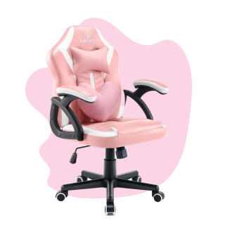 Herné ružovo-biele kreslo HELL´S CHAIR pre deti