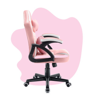 Herné ružovo-biele kreslo HELL´S CHAIR pre deti