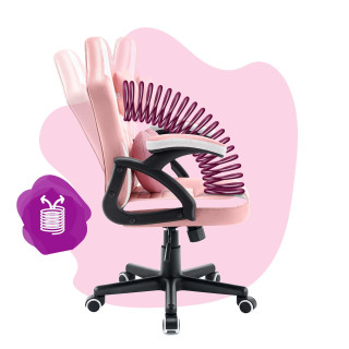 Herné ružovo-biele kreslo HELL´S CHAIR pre deti