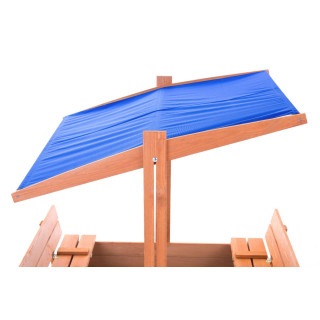 Impregnované pieskovisko so strieškou s UV filtrom - 140x140 cm