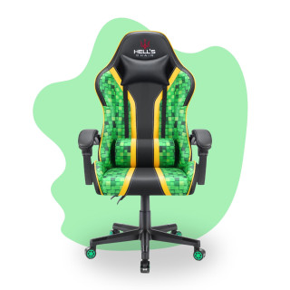Otroški zeleno-črni gaming stol HELLS CHAIR
