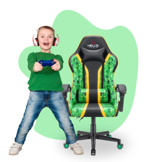 Otroški zeleno-črni gaming stol HELLS CHAIR