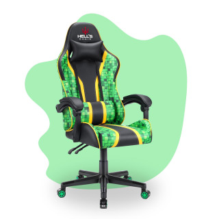 Otroški zeleno-črni gaming stol HELLS CHAIR