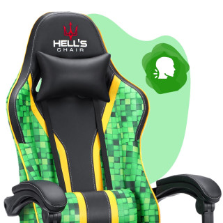 Otroški zeleno-črni gaming stol HELLS CHAIR