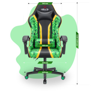 Otroški zeleno-črni gaming stol HELLS CHAIR