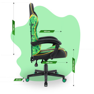 Otroški zeleno-črni gaming stol HELLS CHAIR