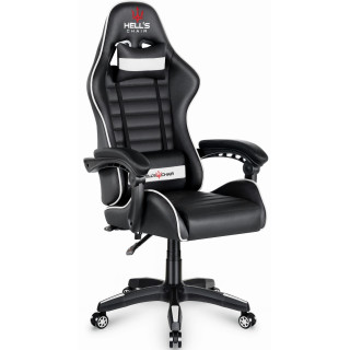 Gaming stol HELLS CHAIR v črni in beli barvi