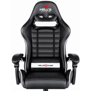 Gaming stol HELLS CHAIR v črni in beli barvi