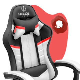 Črno-bel gaming stol HELLS CHAIR za otroke