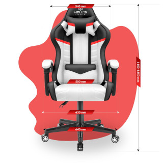 Črno-bel gaming stol HELLS CHAIR za otroke