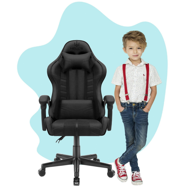 Otroški igralni stol HELLS CHAIR iz črnega blaga