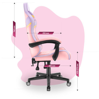 Otroški roza-vijolični gaming stol HELLS CHAIR