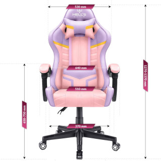 Gaming stol HELLS CHAIR v roza-vijolični barvi