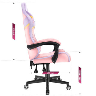 Gaming stol HELLS CHAIR v roza-vijolični barvi
