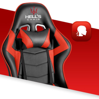 Gaming stol HELLS CHAIR črno-rdeče barve